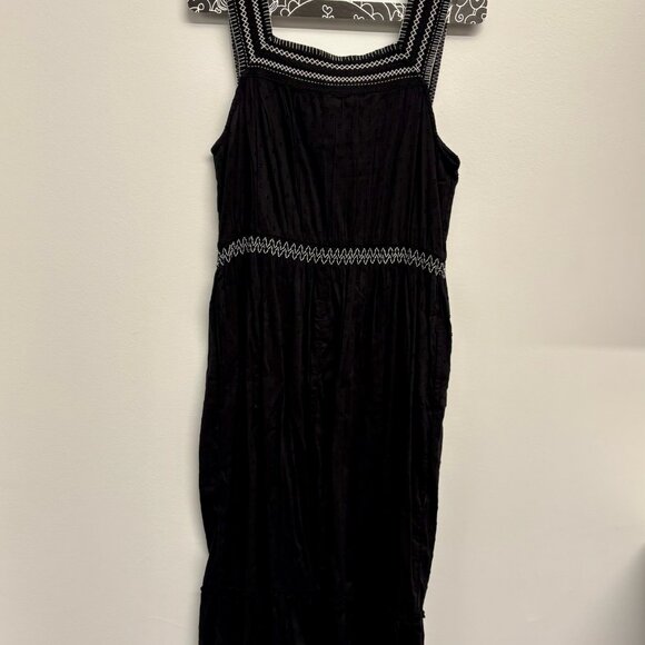 NWT Old Navy black dotted swiss with contrast stitching sun dress M - Picture 6 of 9